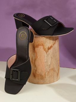Twenty Dresses by Nykaa Fashion - New Trendy Block Heel Sandals For Women - Black