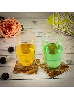 EZ Life - Borosilicate Double Wall Tall Cocktail Glass - Transparent - 450 ml - Pack of 2