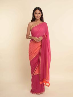 Suta - Multi-Color Colorblock Cotton Blend Saree