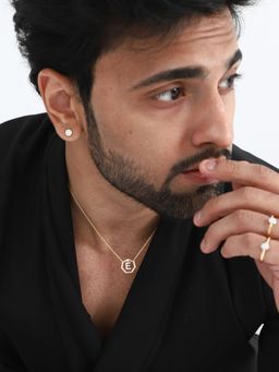 House of Seven - Initial E Letter Necklace (Set of 2)