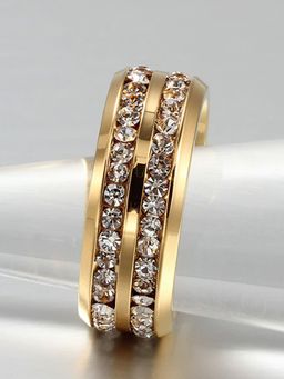Aatmana - White Gold Plated Stones Rings