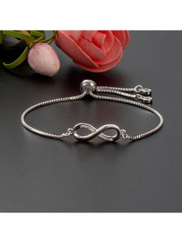 Aatmana - White Silver Plated Stones Bracelet