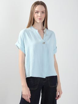 VERO MODA - Light Blue Short Sleeves Top