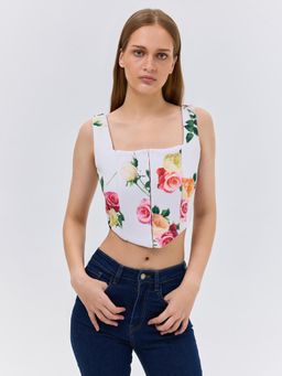Cover Story - Rock and Rose Corset Crop Top