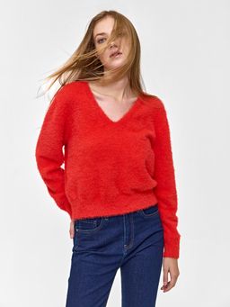 Cover Story - Coral Sweater Top