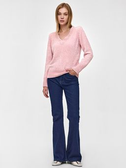 Cover Story - Pink V Neck Top