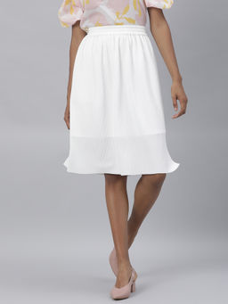 RAREISM - White Solid Plain Skirt