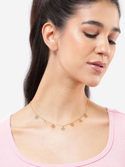 Carlton London - 18Kt Gold Plated Multiple Charm Fancy Necklace