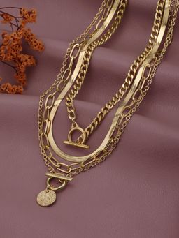 Carlton London - Gold Plated Stylish Necklace (Pack of 4)