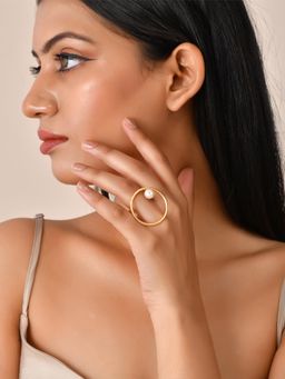 Silvermerc Designs - White Pearl Western Finger Ring