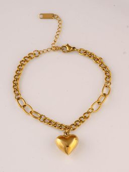Palmonas - Chunky Chain Heart Charm Bracelet