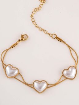 Palmonas - White Pearl Essence Heart Bracelet