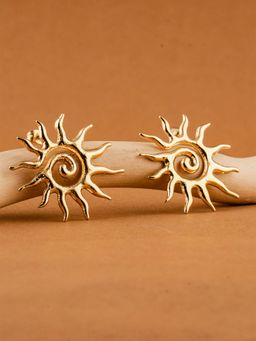 Palmonas - Gold Solar Ray Stud Earrings