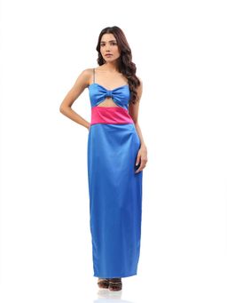 Maenaam - Blue Liora Bow Dress