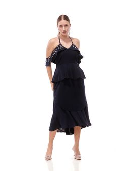 Maenaam - Navy Blue Juliana Halter Dress