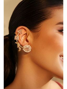 Biba - Women White Stones Brass Pair Of Earrings