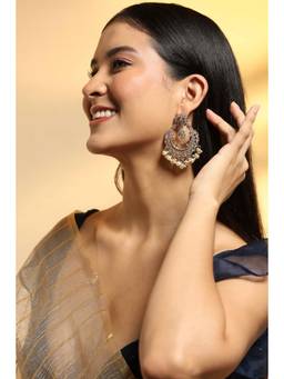Biba - Women Yellow Stones Brass Pair Of Earrings