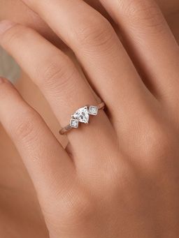 Ornate Jewels - Women White Stones Sterling Silver Ring