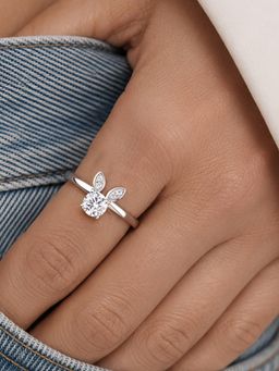 Ornate Jewels - Women White Stones Sterling Silver Ring
