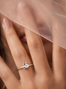 Ornate Jewels - Women White Stones Sterling Silver Ring
