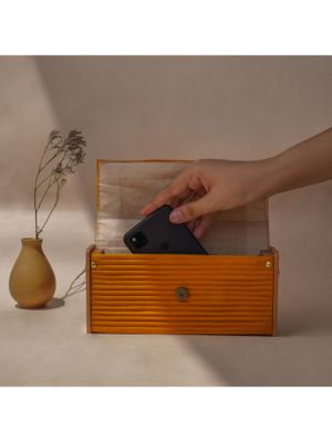 Buy Lukka Chuppi Mini Clutch Textured Yellow Online