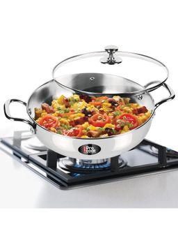 Milton - Pro Cook Stainless Steel Kadhai with Glass Lid