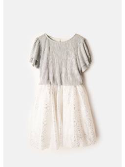 ANGEL & ROCKET - Printed Grey Dress
