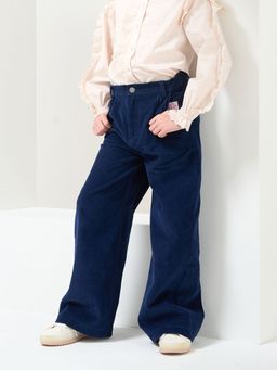 ANGEL & ROCKET - Textured Navy Blue Trousers