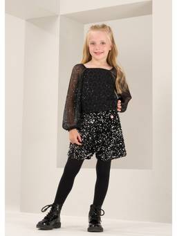 ANGEL & ROCKET - Embellished Black Shorts