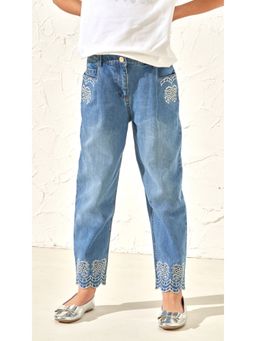 ANGEL & ROCKET - Embroidered Blue Jeans