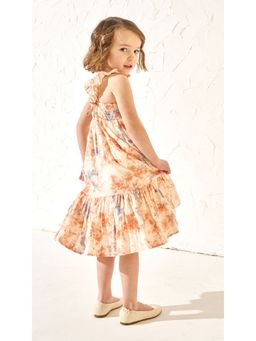 ANGEL & ROCKET - Tie & Dye Orange Dress