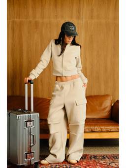Bonkers Corner - Cloudy Crop Zipper Jacket