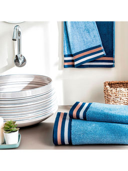 Ddecor Live Beautiful - Pack Of 2 Hand Towel Gsm - 500 Colour - Blue