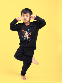 Orange Sugar - Black Space Kid Sweatshirt and Joggers (Set of 2)