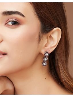 Fabindia - White & Pink Drop & Dangler Earrings