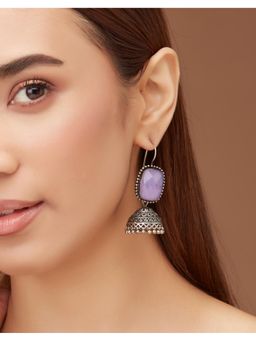 Fabindia - Purple Metal Jhumka Earrings