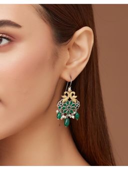 Fabindia - Green Metal Drop & Dangler Earrings
