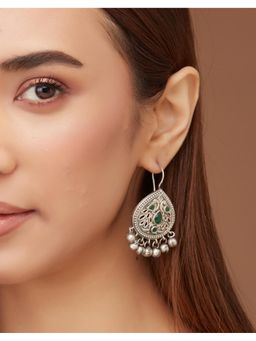 Fabindia - Green Metal Drop & Dangler Earrings