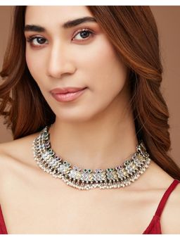 Fabindia - Multi-Color Metal Short Necklace