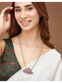 Fabindia - Purple Metal Long Necklace