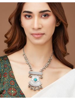 Fabindia - Silver Metal Long Necklace