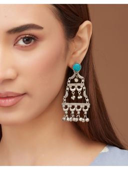Fabindia - Blue Metal Drop & Dangler Earrings