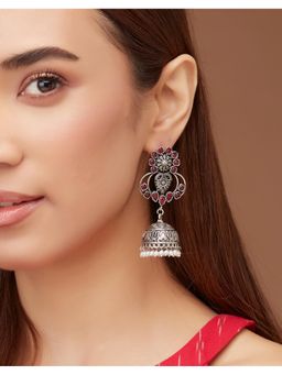 Fabindia - Red Metal Jhumka Earrings