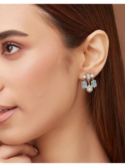 Fabindia - Blue Metal Stud Earrings