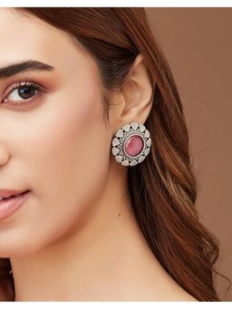 Fabindia - Pink Metal Stud Earrings