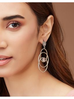 Fabindia - Pink Metal Drop & Dangler Earrings