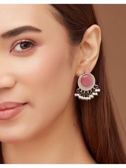 Fabindia - Pink Metal Drop & Dangler Earrings