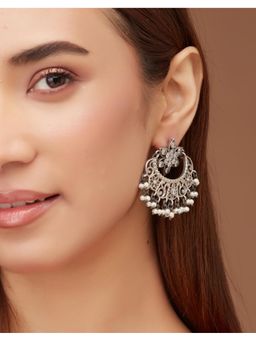 Fabindia - White Metal Drop & Dangler Earrings