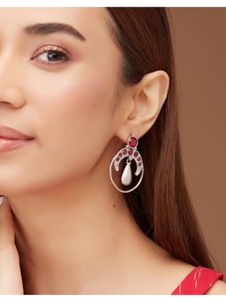 Fabindia - Red Metal Drops & Dangler Earrings