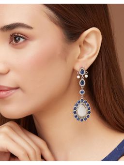 Fabindia - Blue Metal Drop & Dangler Earrings